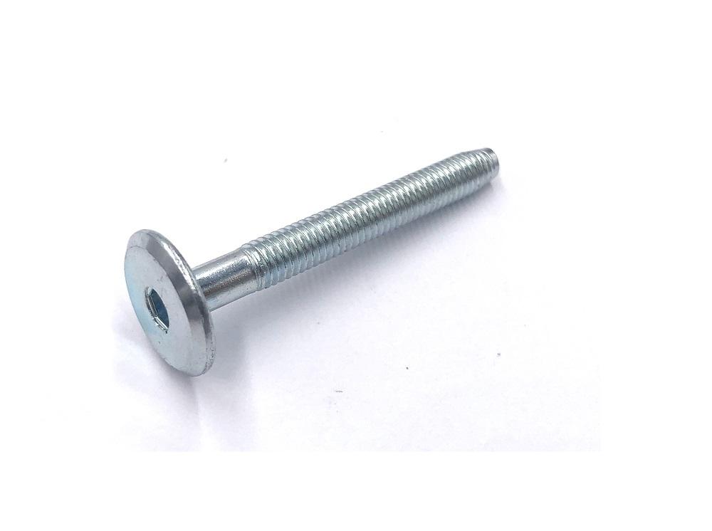 Šroub nábytkový plochá hlava 17mm zinek bílý M6x70