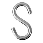 S hák zinek bílý 4mm 